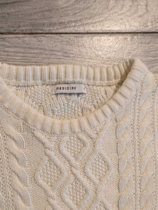 Sweter Medicine nowy S 36 splot warkocz