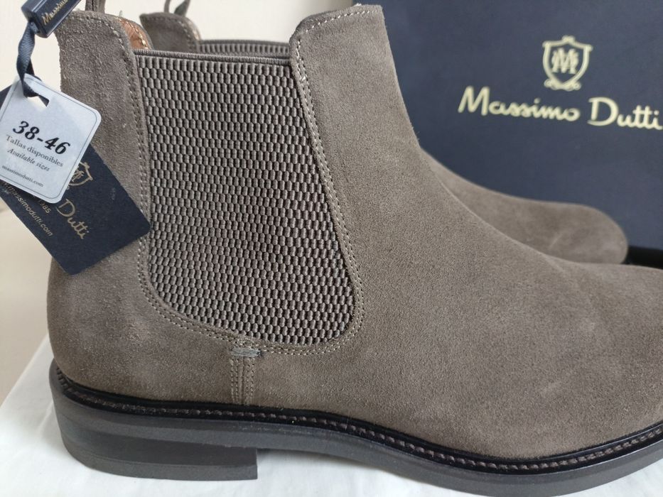 EXCLUSIVE,Massimo D.Skórzane buty, sztyblety, 44/28,5cm