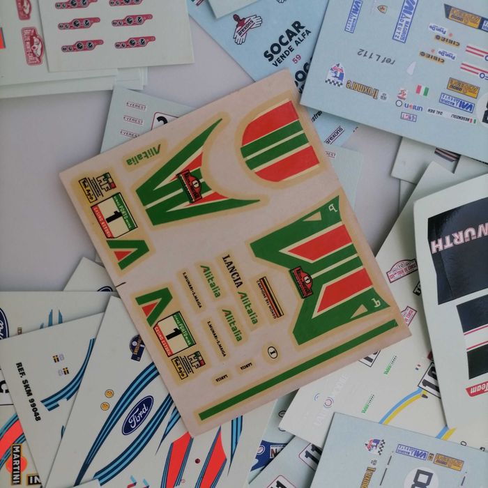 60 folhas Decalques 1:43 lote