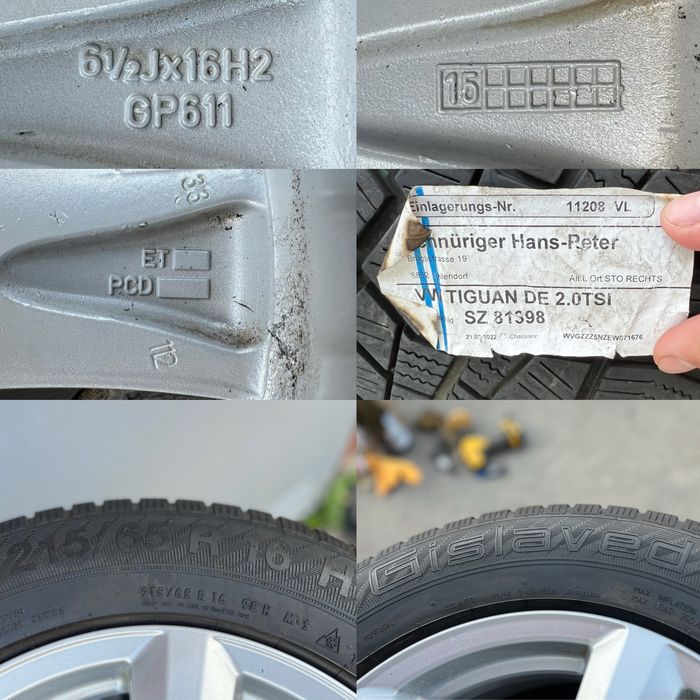 Диски r16 5*112 Volkswagen Tiguan Passat Skoda Kodiaq Audi Seat Altea