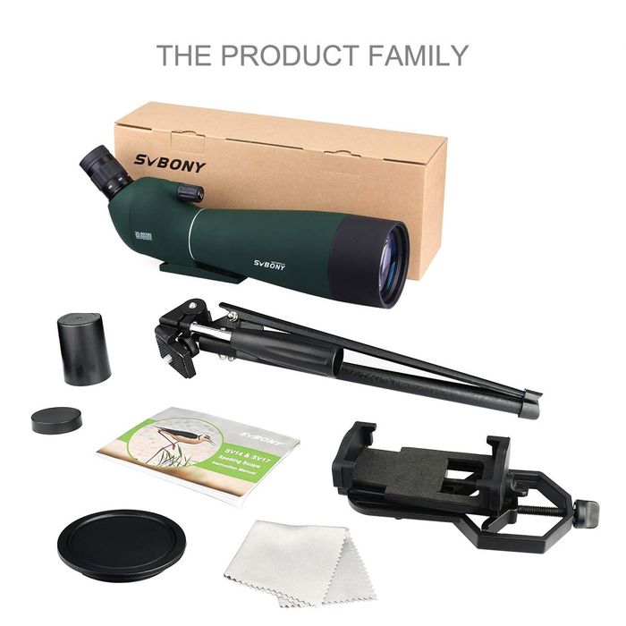 Monóculo de observação Svbony Sv28 25-75x70mm c/ bolsa e tripé.