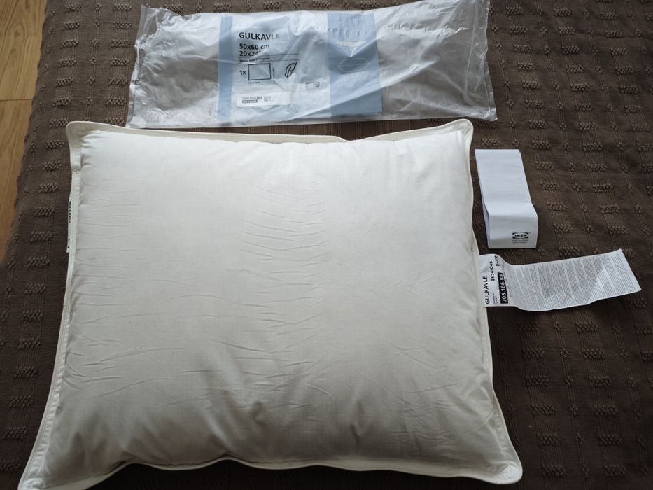 Nowa poduszka Gulkavle 50x60 niska puch i pierze ikea