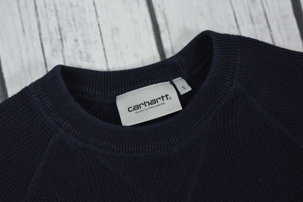 Carhartt WIP Chase Sweater Dark Navy Gold Sweter Crewneck Rozmiar S