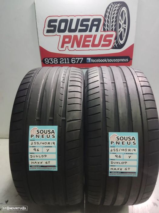 2 pneus semi novos 255-40r19 dunlop - oferta da entrega