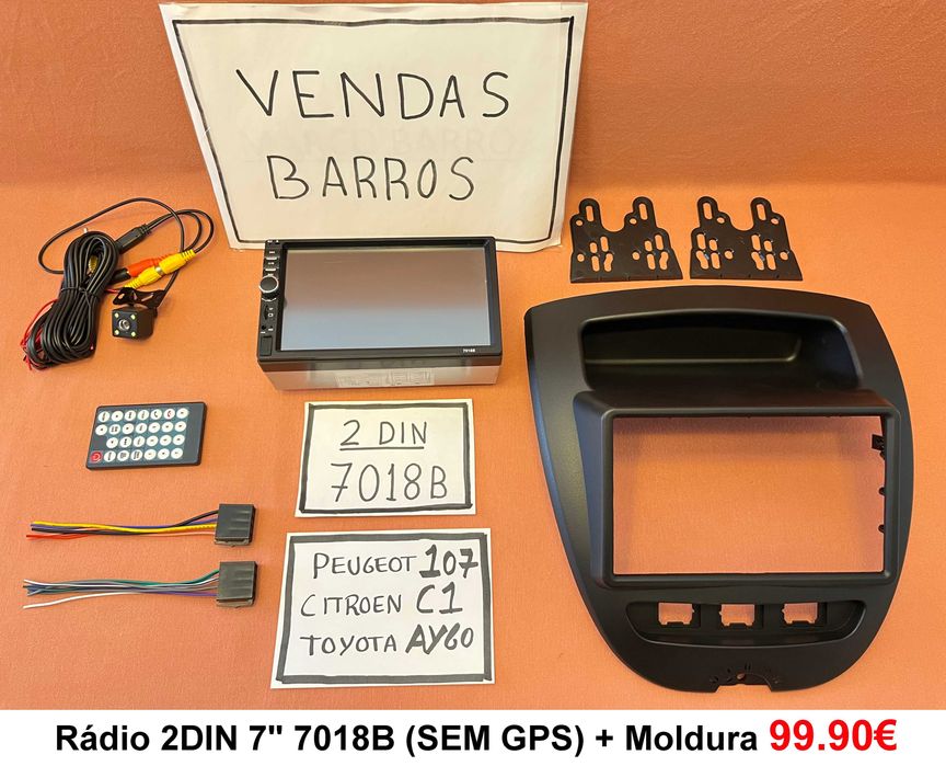 Rádio 2DIN • Citroen C1 • Peugeot 107 108 • Toyota Aygo • Android GPS