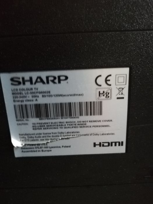 Tv samsung 50 cali części, sharp 50 cali