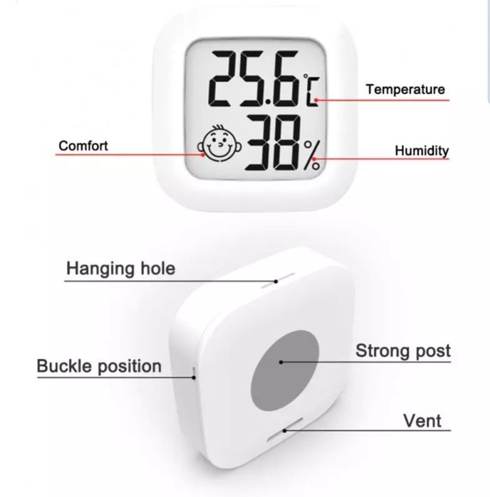 Termómetro digitai com relé. Medidor de temperatura e humidade Casa