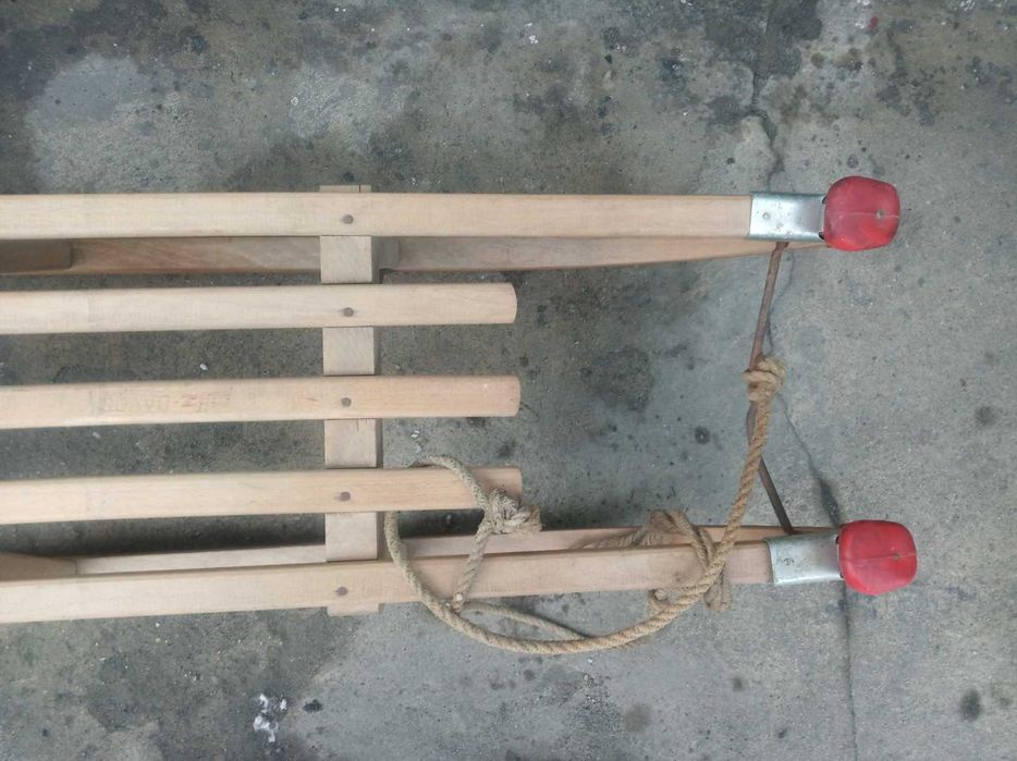 sanki drewniane długie Davos