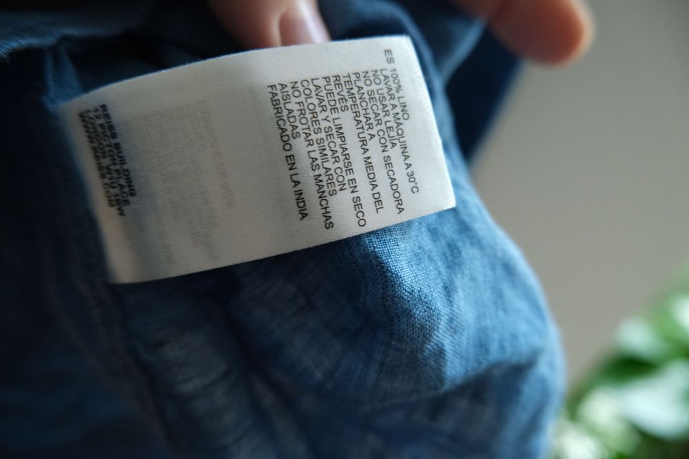 Reiss koszula  100% len  niebieska