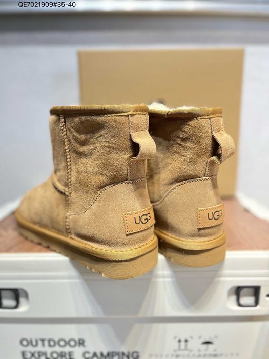 UGG Snow Boots Chestnut Sheepskin Mid-Tube R.37