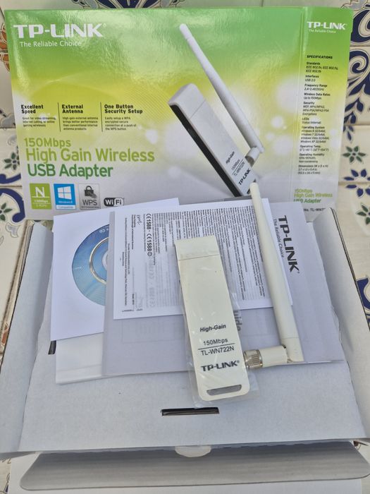 TP-Link TL-WN722N High-Gain USB Wireless N Adapter, 150Mbps64409492170369121