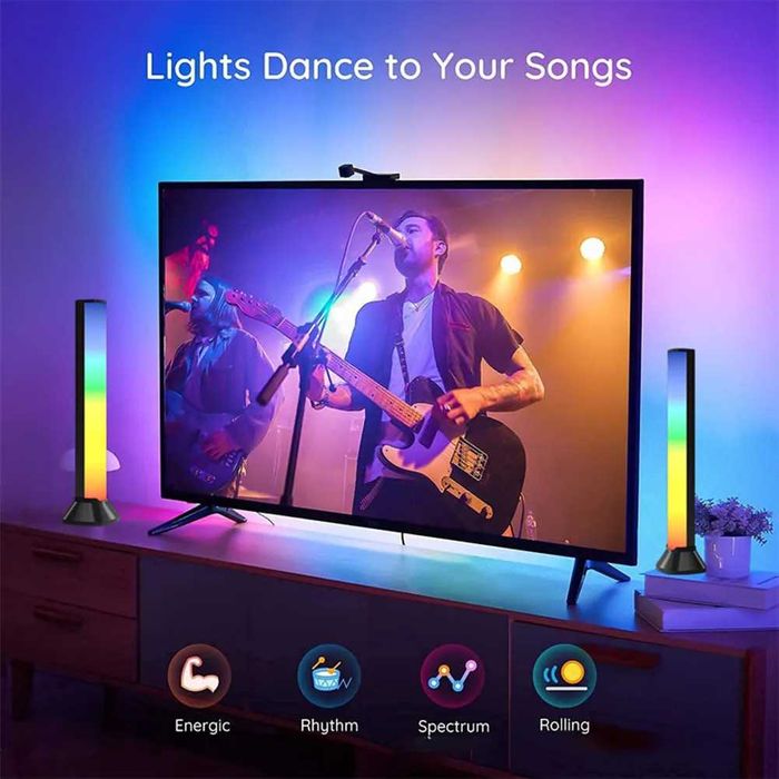 Smart RGB LED Light Bar (Pack 2) Iluminação Imersiva p/ Gaming/TV NOVO