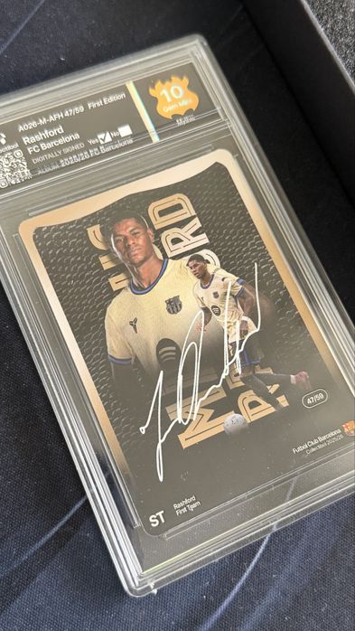 CARTA DE COLECIONADOR - RARIDADE - Carta do Rashford no Barcelona Original Collectibol