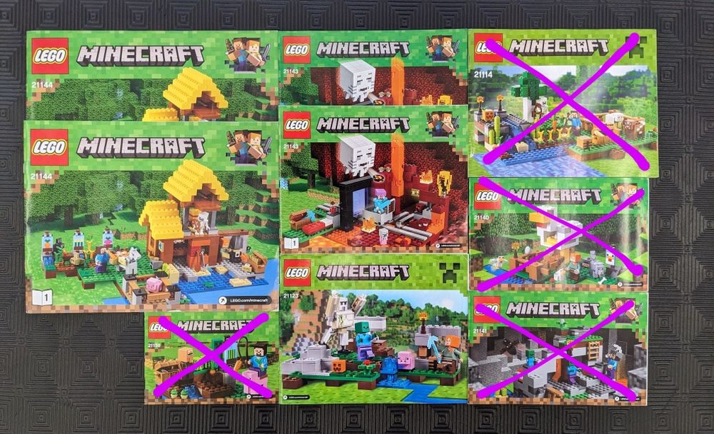 Lego  Minecraft 21143 21144 21123 technic