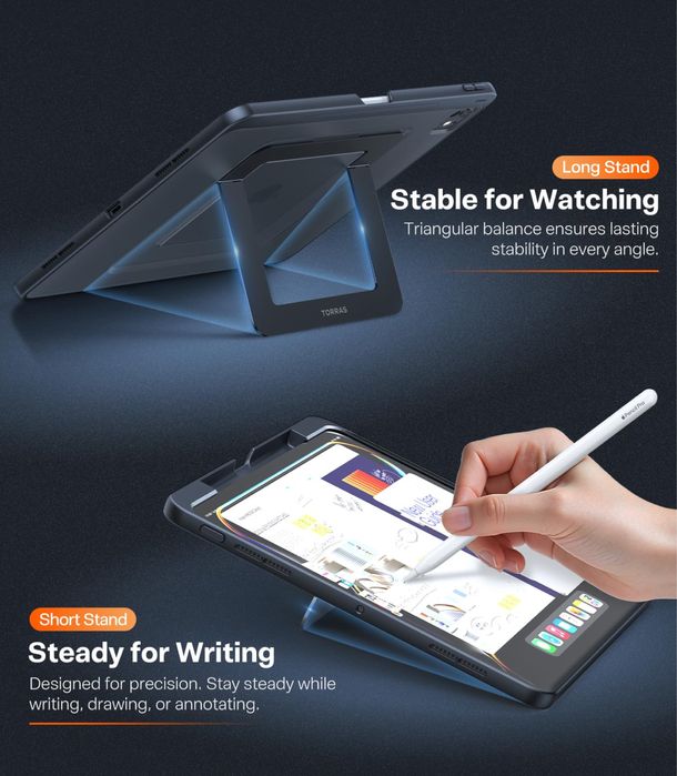 TORRAS Ostand K1 Guardian чохол для iPad Pro 13 M4 / M5 з підставкою та Apple Pencil