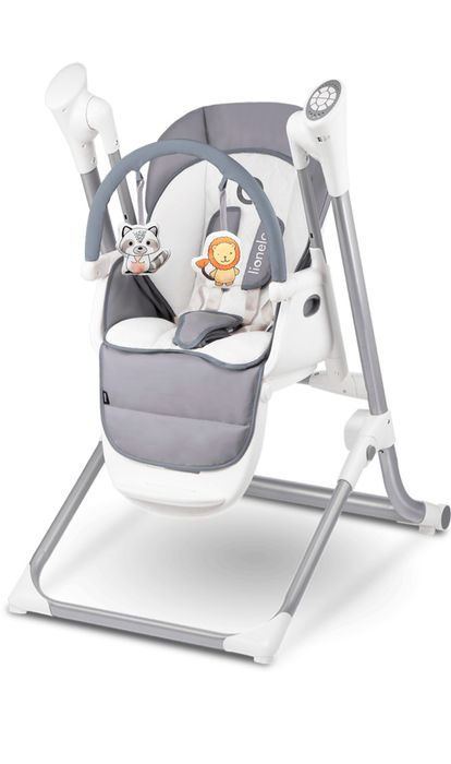 Крісло-гойдалка для годування 2 в 1 Lionelo Niles Grey