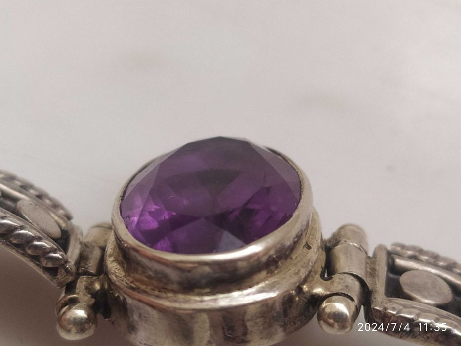 Серебряный браслет с натуральными камнями 925