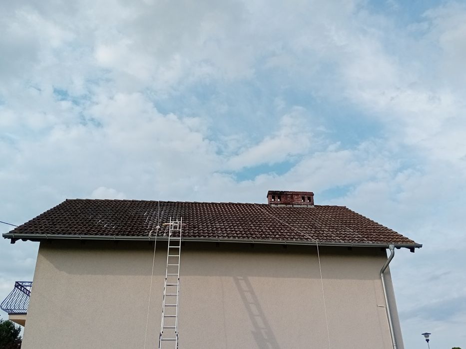 Malowanie dachów, mycie dachów, kostki, elewacji