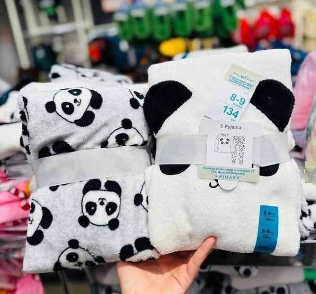 Брендова  фланелева тепла піжама для дівчинки Panda 134,140 зроста
