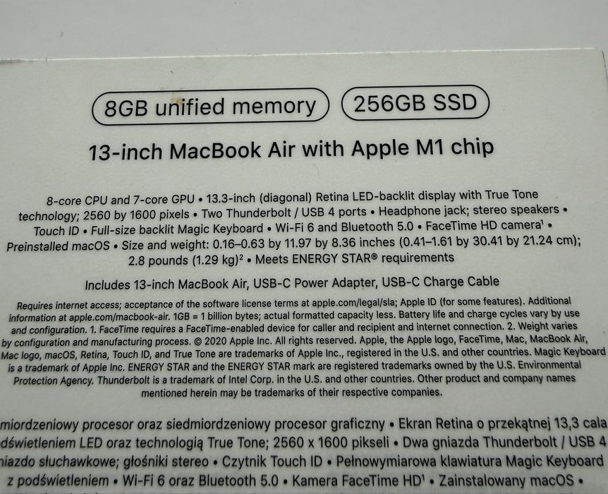 Apple Macbook Air 13 M1 8/256