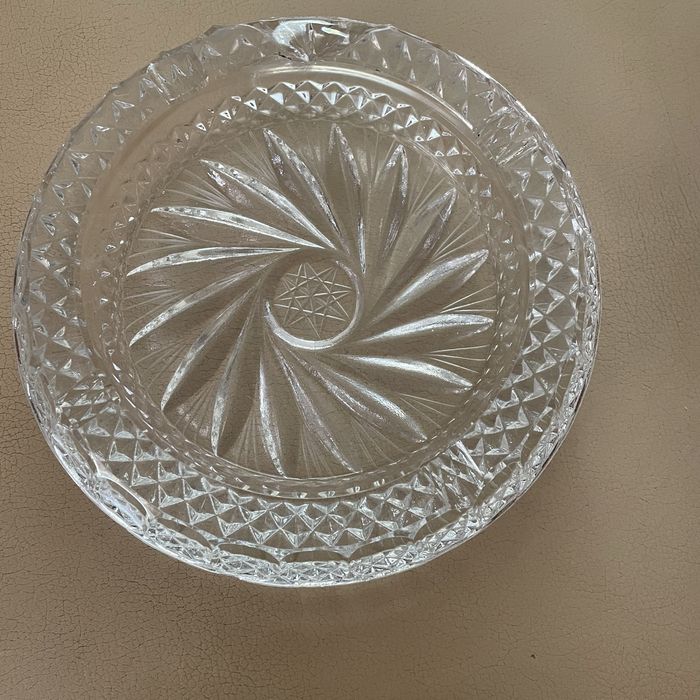 Popielniczka kryształowa duża - PRL