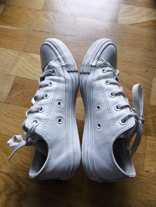 Converse All Star 36/3.5/22.5cm trampki sneakersy białe skóra