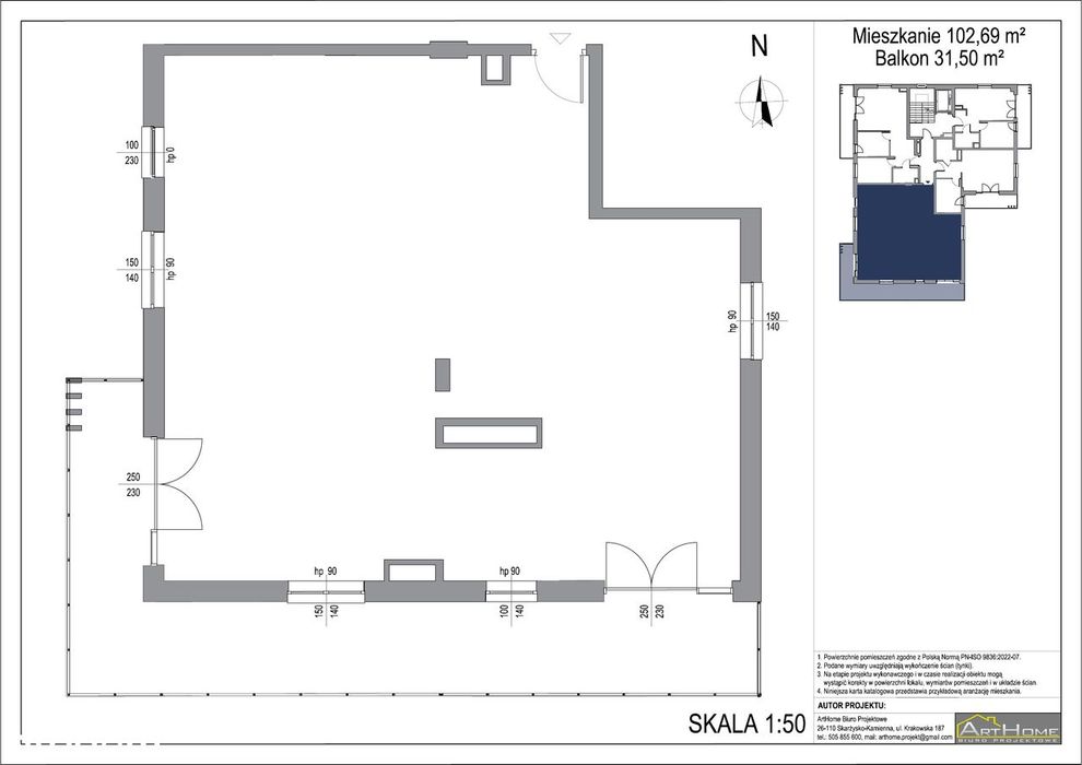 Apartament 102 m² z balkonem 31,5 m² – Na Stoku 118, Kielce