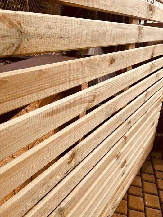 Nowoczesny Płot Ogrodowy Drewniany Przęsło 180 cm Pergola