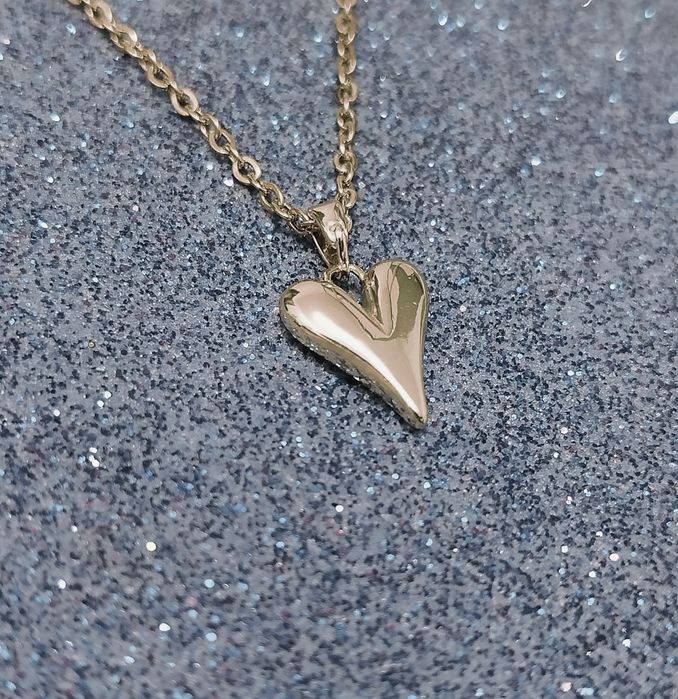 Підвіска серце з ланцюжком, кулон серце, кулон сердце - цепочка 50см