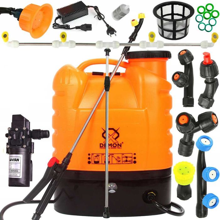 Opryskiwacz akumulatorowy plecakowy 16L +końcówki M80203 NOWY