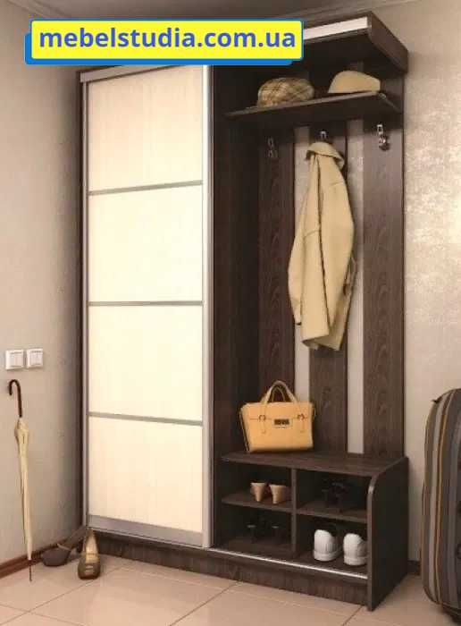 Прихожая "Линда" с зеркалом · Раздвижная система как в шкафу-купе