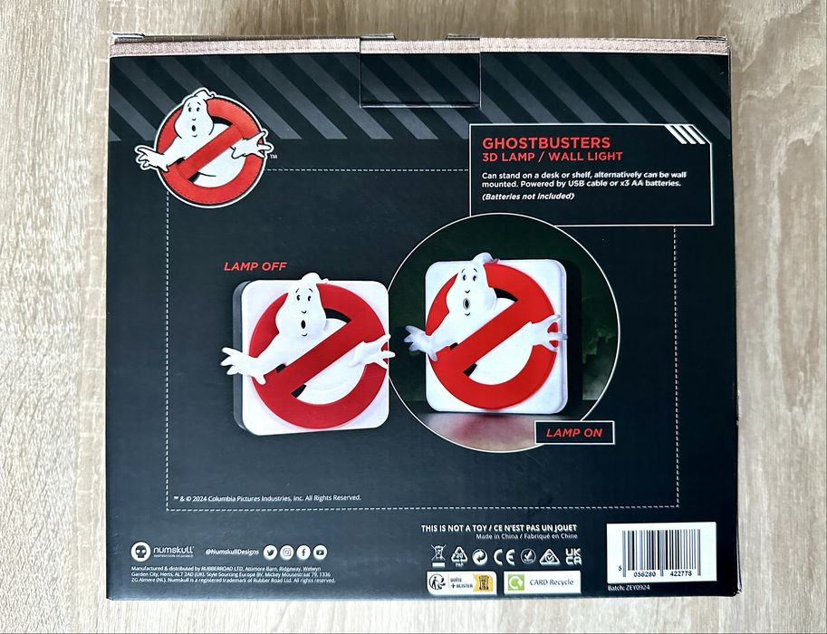 Ghostbusters lampka 3D biurkowa scienna Pogromcy Duchów zasilana USB