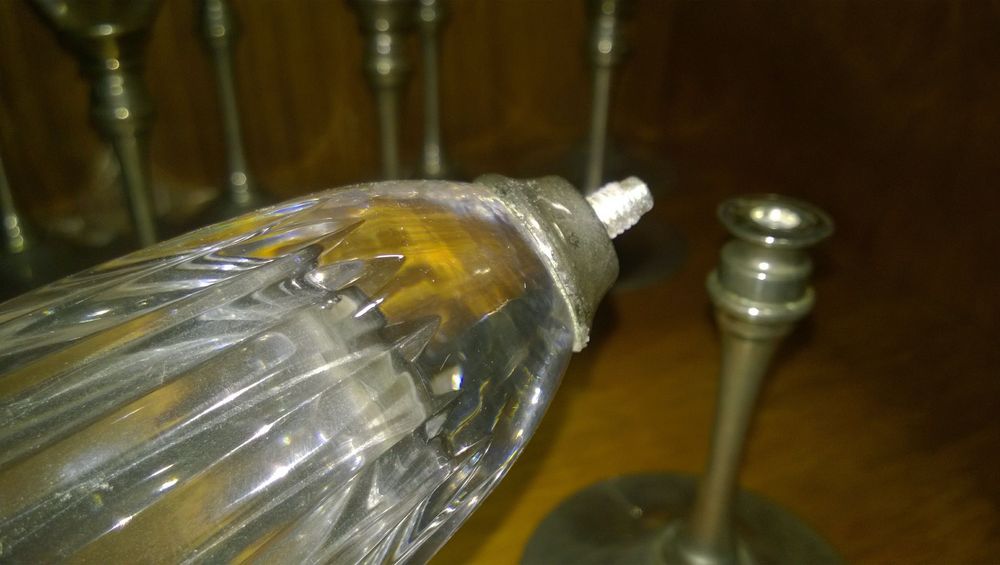 Copos flute em cristal e pé lavrado a casquinha (feitos à mão)