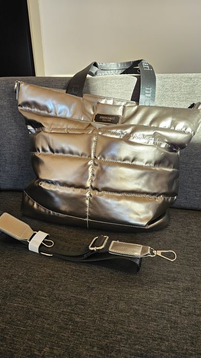 Monnari torba shopper z ciekawym pikowaniem oraz kolorem.