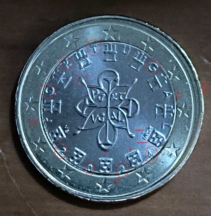 Moeda de 1 euro rarissima de 2024 para colecionadores