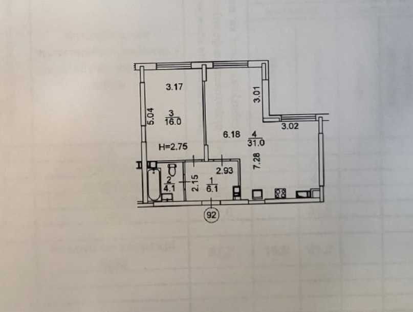 Видова 2К в зданому будинку. Розвинений район. Газ. Котел