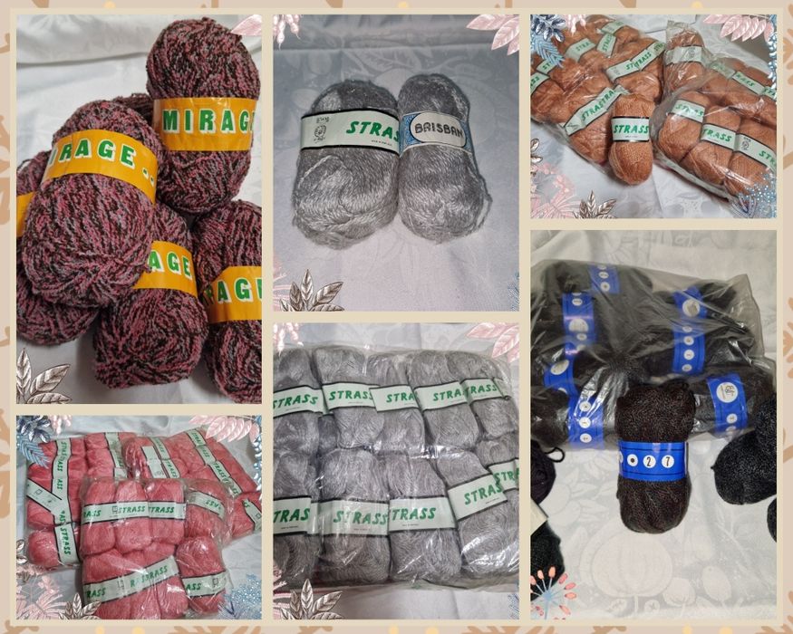 Lãs em novelo e em meadas