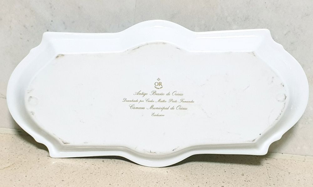 Tinteiro em porcelana OR- antigo brasão da Câmara Municipal de Oeiras