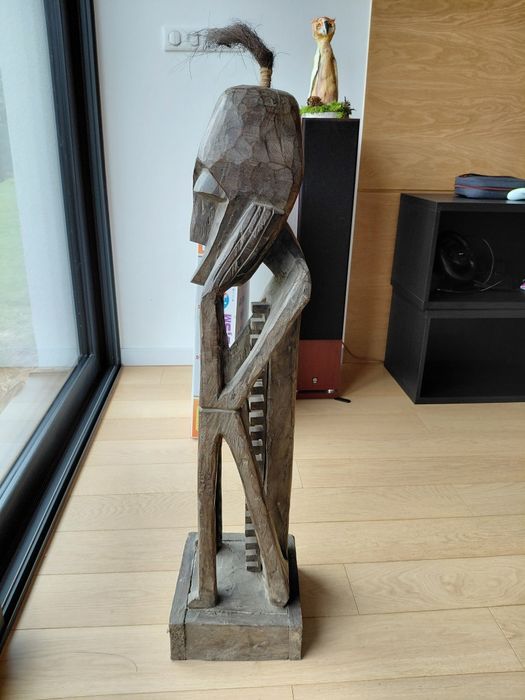 Stojak na płyty CD figurka drewniana