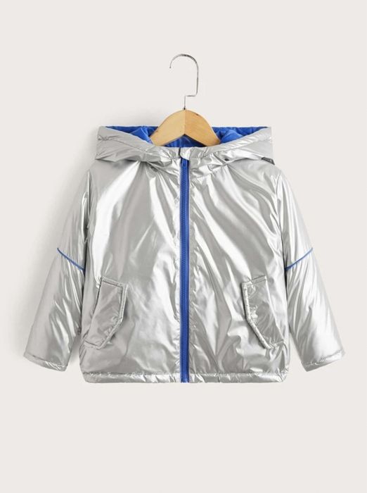 Shein срібляста осіння куртка для хлопчика 2-3 роки