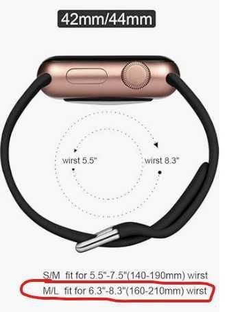 Zestaw 3 pasków silikonowych kompatybilnych z Apple Watch 42/44mm