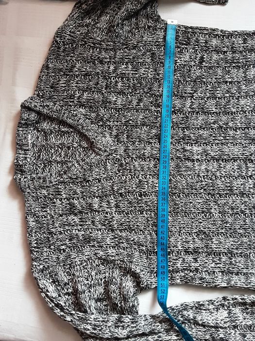 Sweter damski czarno biały xxl prl