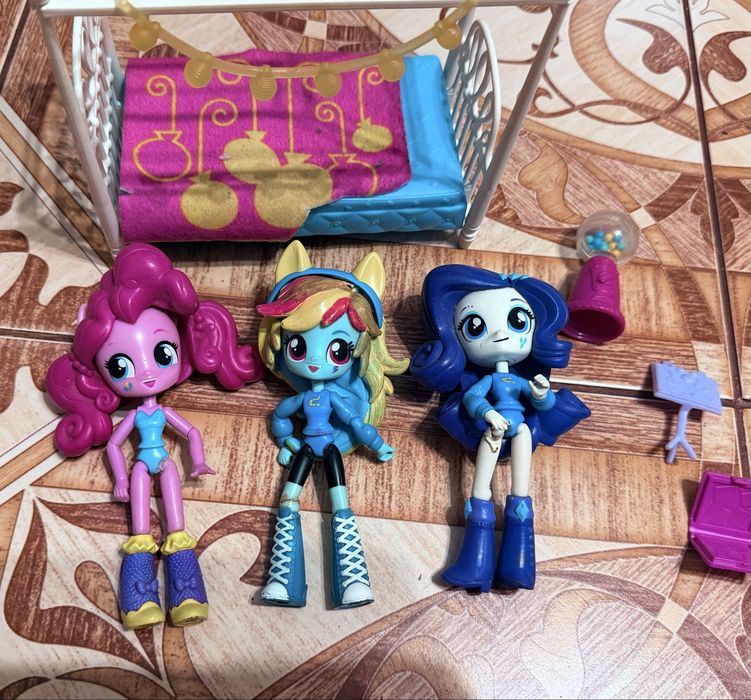 Набір ляльки   Пінкі  пай,рейнбоу деш,раріті my litle pony та аксесуари