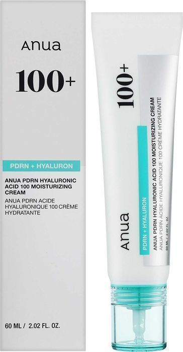 Крем для обличчя Anua PDRN Hyaluronic Acid 100 Moisturizing Cream 60 мл з PDRN та гіалуроновою кислотою, оригінал