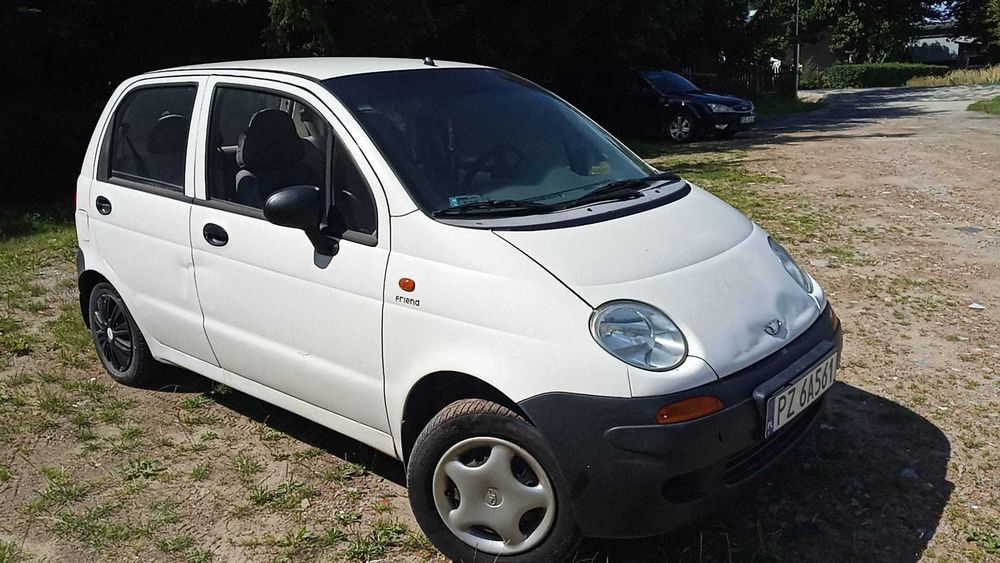Daewoo Matiz, 92tyś. km, biały, pięciodrzwiowy sprawny 2001