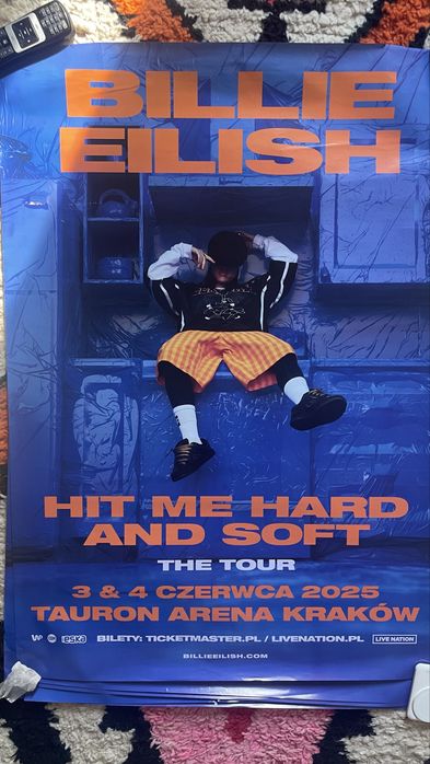 Plakat Billie Eilish koncert poster krakow na prezent