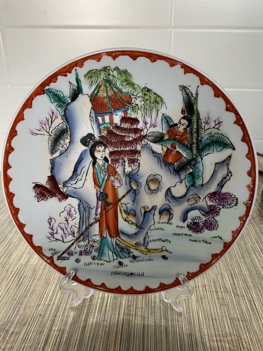 Prato de porcelana japones antiga