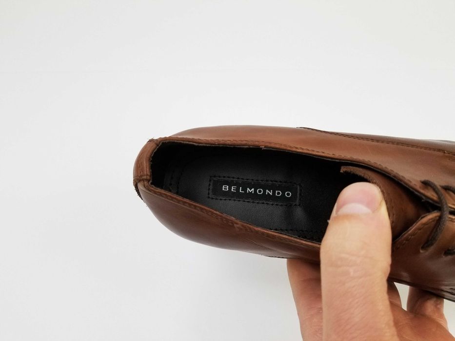 BELMONDO Made in India туфли кожаные туфлі коричневі 41 26.5 см
