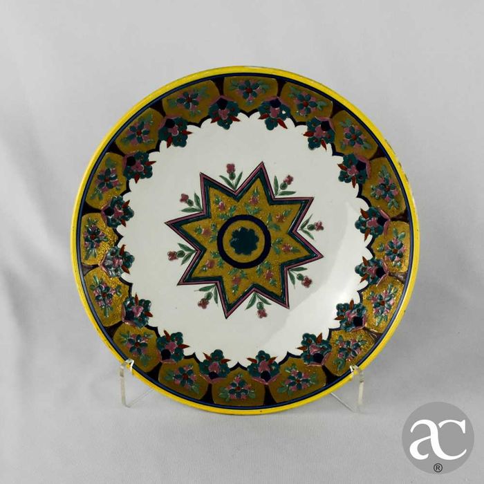 Par de pratos em faiança de fabrico Francês, finais séc. XIX