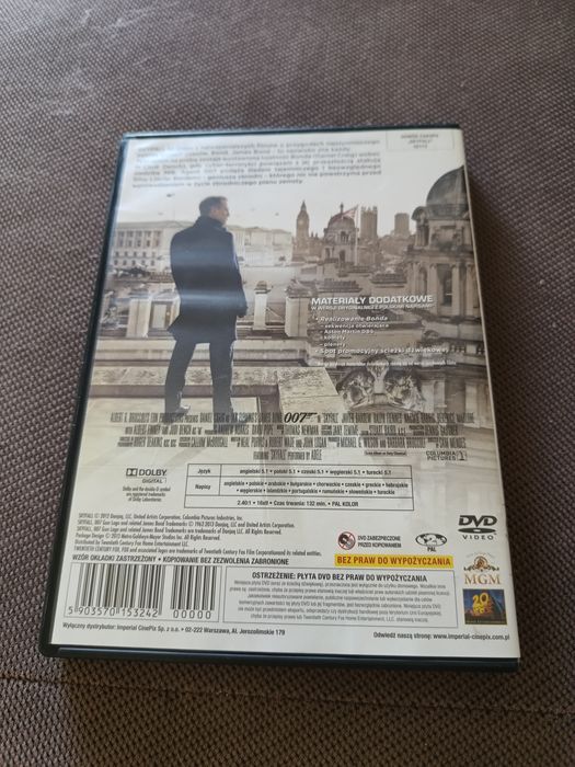 James Bond 'Skyfall' Craig DVD + gratis